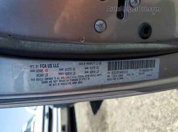 2C3CDZBT3HH531315 2017 DODGE CHALLENGER Silver Engine compartment view