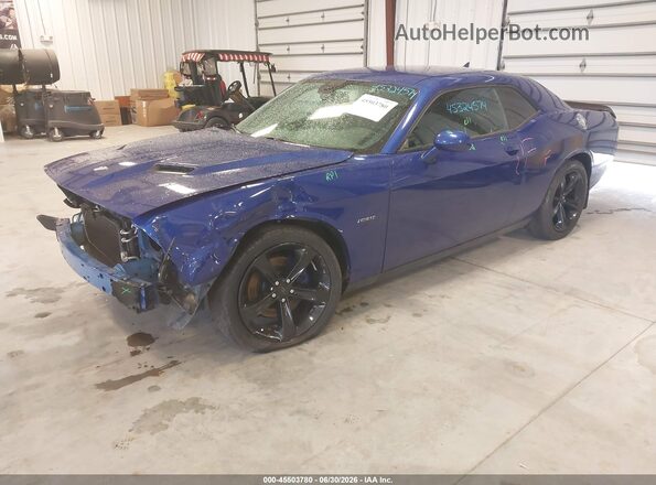 2C3CDZBT3JH259743 2018 DODGE CHALLENGER Dark Blue Vista tres cuartos delantera izquierda