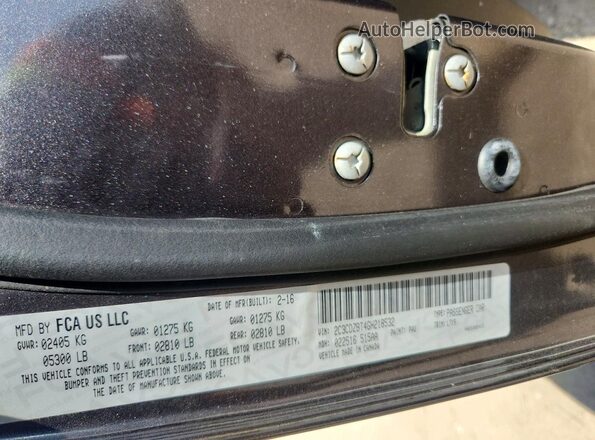 2C3CDZBT4GH218532 2016 DODGE CHALLENGER Black Engine compartment view