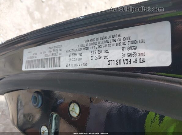 2C3CDZBT7JH265383 2018 DODGE CHALLENGER Черный Вид подкапотного пространства