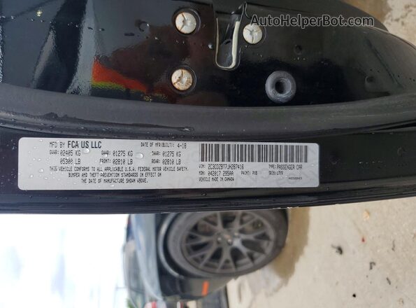 2C3CDZBT7JH287416 2018 DODGE CHALLENGER Black Vista del compartimento del motor
