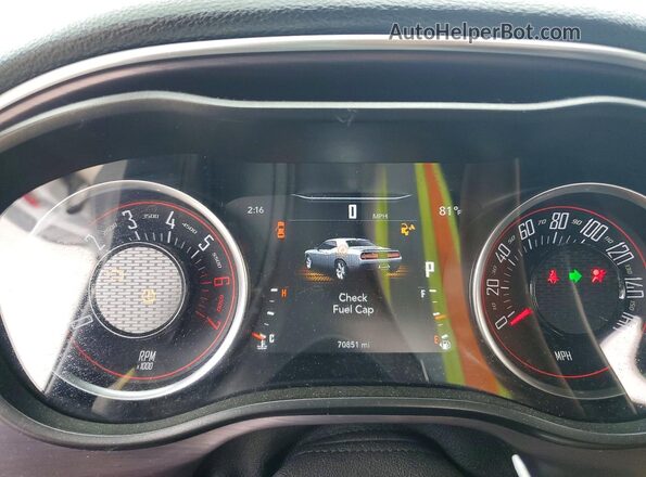 2C3CDZBT8JH225099 2018 DODGE CHALLENGER Silver Instrument cluster view