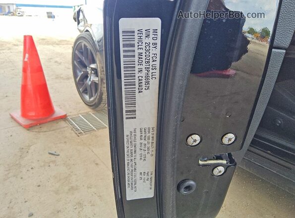 2C3CDZBT8PH669575 2023 DODGE CHALLENGER Black VIN կոդի պիտակի տեսք