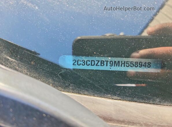 2C3CDZBT9MH558948 2021 DODGE CHALLENGER Black VIN კოდის სტიკერის ხედი