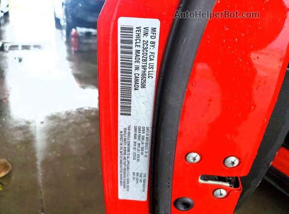 2C3CDZBT9PH662506 2023 DODGE CHALLENGER Red Widok komory silnika