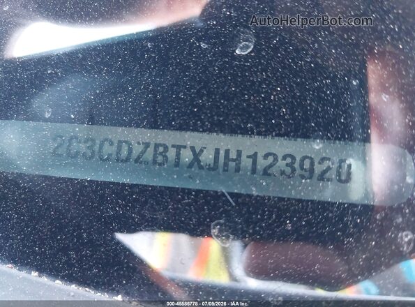 2C3CDZBTXJH123920 2018 DODGE CHALLENGER White Widok komory silnika