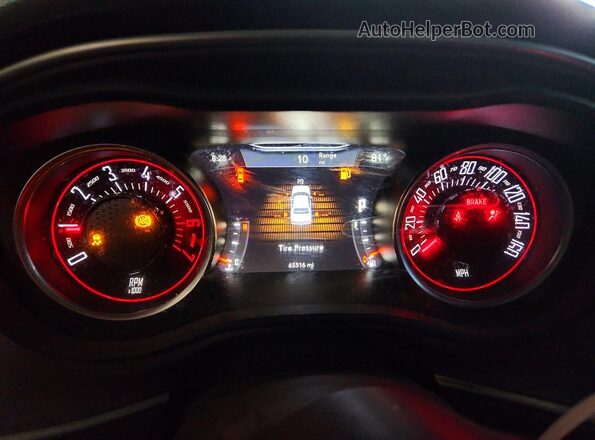 2C3CDZBTXKH524904 2019 DODGE CHALLENGER Red Вид щитка приладів