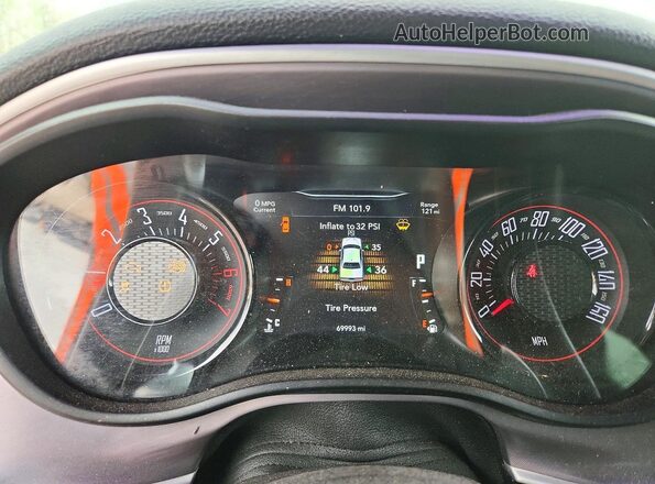 2C3CDZBTXKH661289 2019 DODGE CHALLENGER Black Вид щитка приладів