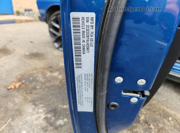 2C3CDZBTXLH239671 2020 DODGE CHALLENGER Blue Front view