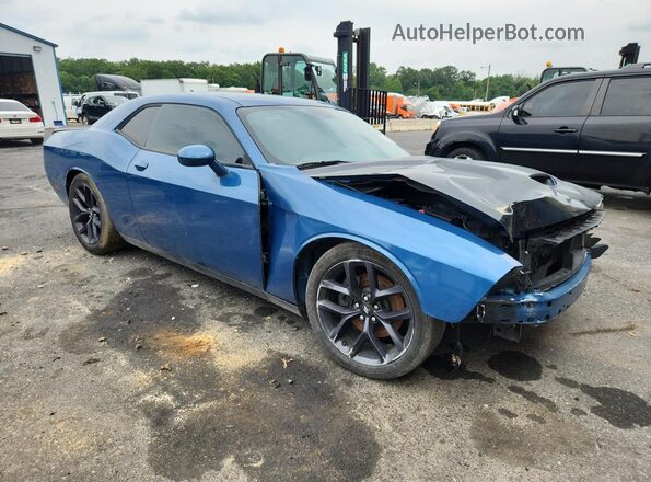 2C3CDZBTXLH239671 2020 DODGE CHALLENGER Blue Rear interior view