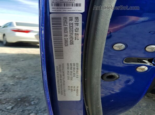 2C3CDZC91LH214385 2020 DODGE CHALLENGER Blue Вид наклейки з VIN-кодом