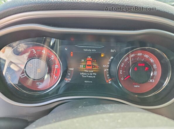 2C3CDZC94NH242247 2022 DODGE CHALLENGER Black Instrument cluster view