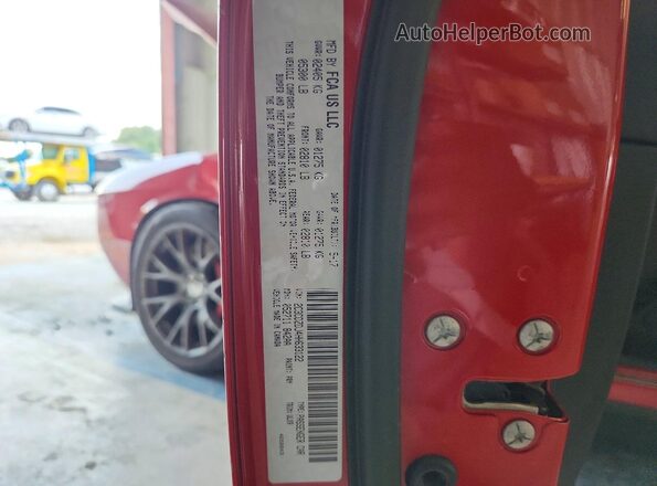 2C3CDZDJ4HH633122 2017 DODGE CHALLENGER Red Շարժիչի բաժամունքի տեսք