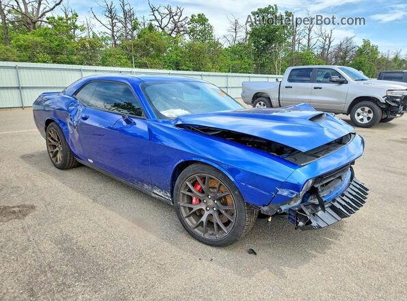2C3CDZDJ9JH251190 2018 DODGE CHALLENGER Blue Przód prawy