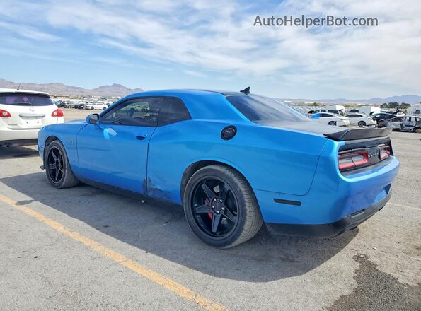 2C3CDZFJ0KH540490 2019 DODGE CHALLENGER Blue Задня ліва чверть
