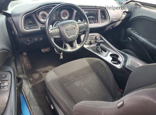 2C3CDZFJ0KH540490 2019 DODGE CHALLENGER Blue Вид панелі приладів