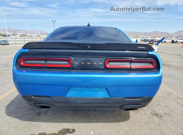 2C3CDZFJ0KH540490 2019 DODGE CHALLENGER Blue Вид ззаду