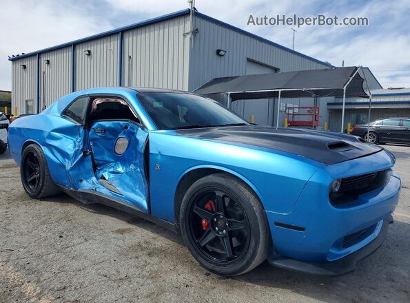 2C3CDZFJ0KH540490 2019 DODGE CHALLENGER Blue Передня права чверть