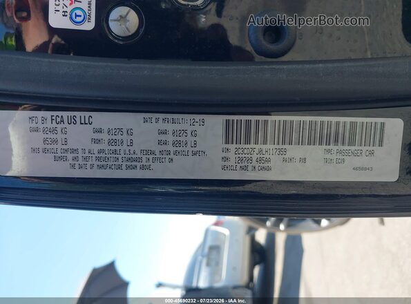 2C3CDZFJ0LH117359 2020 DODGE CHALLENGER Черный Вид подкапотного пространства