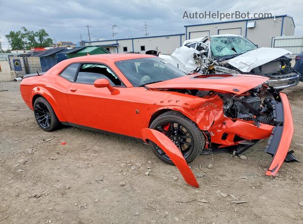 2C3CDZFJ0NH124346 2022 DODGE CHALLENGER Orange Przód prawy