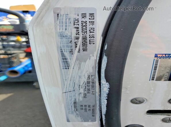 2C3CDZFJ1MH560184 2021 DODGE CHALLENGER White Вид підкапотного простору