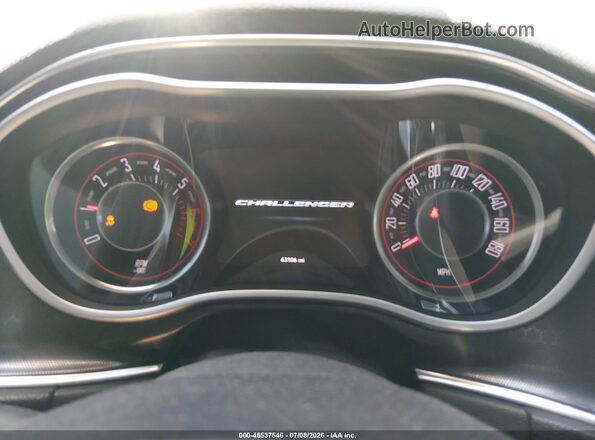 2C3CDZFJ2GH101606 2016 DODGE CHALLENGER Gray Widok tylnych siedzeń