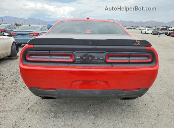 2C3CDZFJ2KH652577 2019 DODGE CHALLENGER Red Вид ззаду