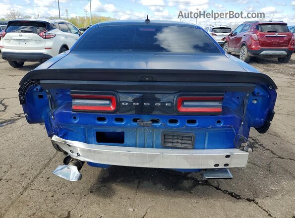 2C3CDZFJ2MH563935 2021 DODGE CHALLENGER Blue Вид ззаду