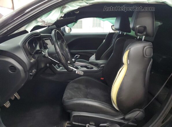 2C3CDZFJ2MH602765 2021 DODGE CHALLENGER Black წინა სალონის ხედი