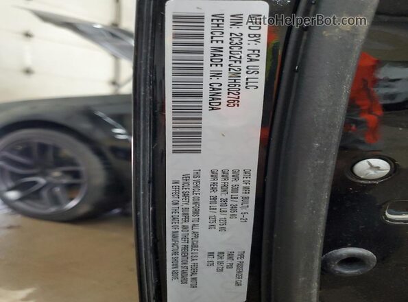 2C3CDZFJ2MH602765 2021 DODGE CHALLENGER Black ძრავის განყოფილების ხედი