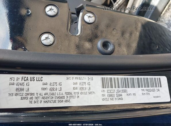 2C3CDZFJ3GH193681 2016 DODGE CHALLENGER Black Շարժիչի բաժամունքի տեսք