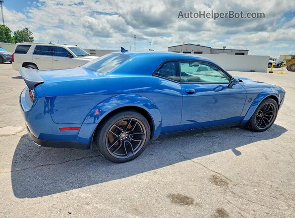 2C3CDZFJ3MH582395 2021 DODGE CHALLENGER Blue Trasero derecho