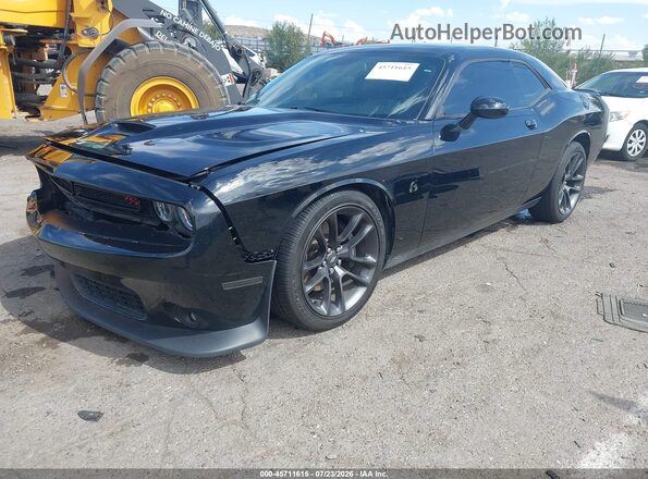 2C3CDZFJ3MH664787 2021 DODGE CHALLENGER Black Առջևի ձախ երեք քառորդ տեսարան