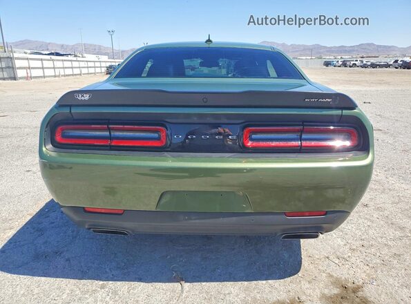 2C3CDZFJ3NH238423 2022 DODGE CHALLENGER Green Вид ззаду