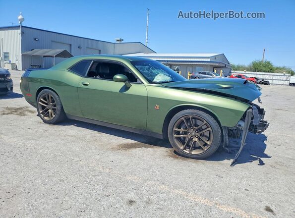 2C3CDZFJ3NH238423 2022 DODGE CHALLENGER Green Передня права чверть