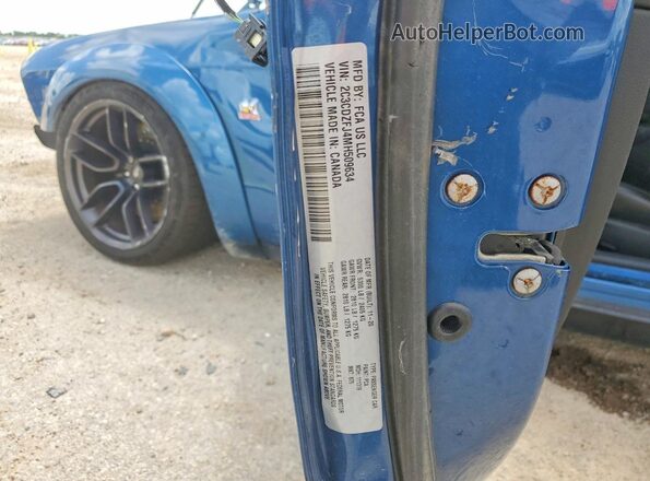 2C3CDZFJ4MH509634 2021 DODGE CHALLENGER Blue Շարժիչի բաժամունքի տեսք