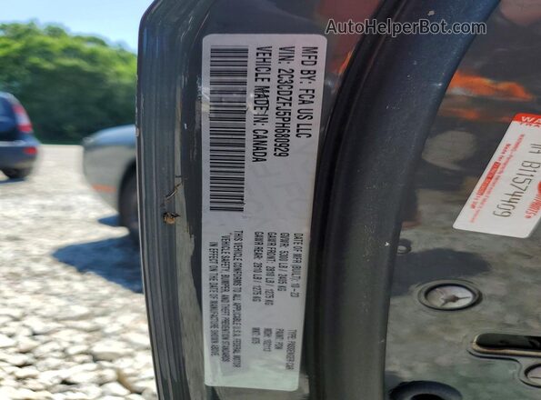 2C3CDZFJ5PH680929 2023 DODGE CHALLENGER Gray VIN կոդի պիտակի տեսք