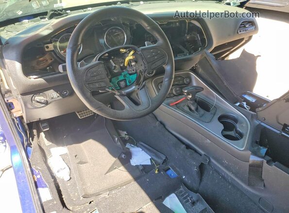 2C3CDZFJ6MH526760 2021 DODGE CHALLENGER Blue Առջևի վահանակի տեսք