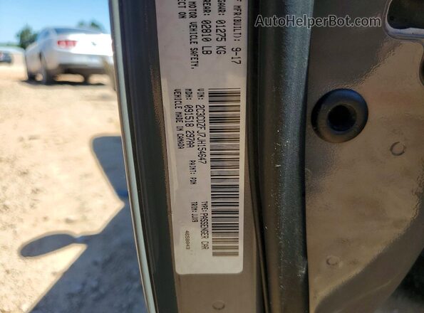 2C3CDZFJ7JH154647 2018 DODGE CHALLENGER Gray VIN կոդի պիտակի տեսք