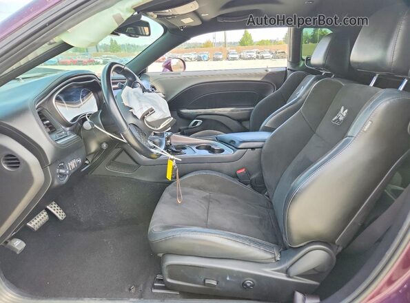 2C3CDZFJ7MH650987 2021 DODGE CHALLENGER Purple Front interior view