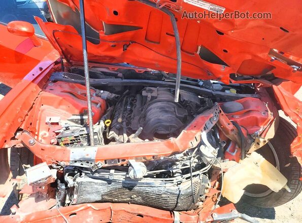 2C3CDZFJ7MH662508 2021 DODGE CHALLENGER Orange უკანა სალონის ხედი