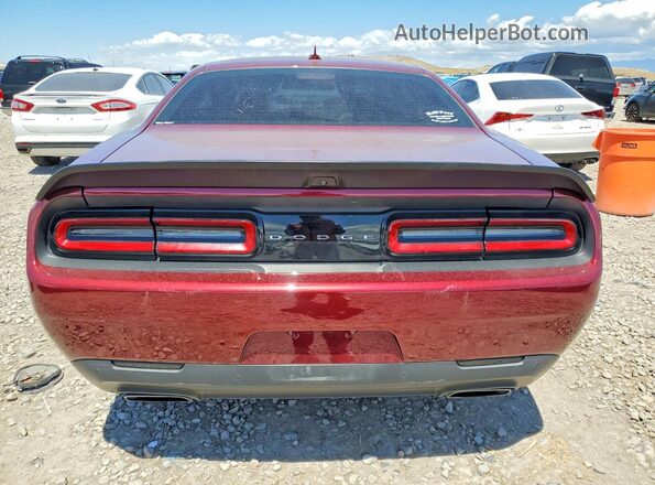 2C3CDZFJ8MH576771 2021 DODGE CHALLENGER Burgundy Rear view