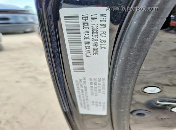 2C3CDZFJ8NH108699 2022 DODGE CHALLENGER Black ძრავის განყოფილების ხედი
