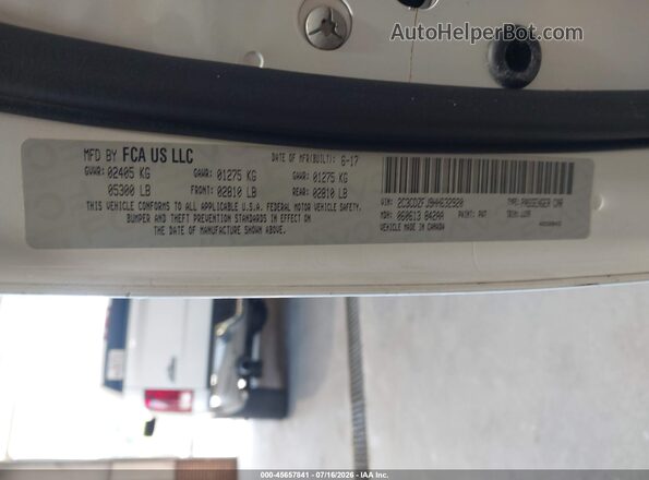2C3CDZFJ9HH632920 2017 DODGE CHALLENGER White Engine compartment view