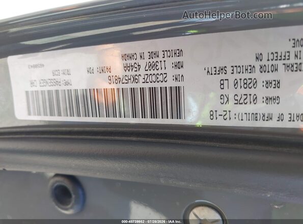 2C3CDZFJ9KH574816 2019 DODGE CHALLENGER Gray Engine compartment view