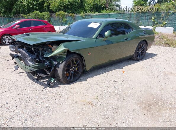 2C3CDZFJ9MH627582 2021 DODGE CHALLENGER Зеленый Передняя левая четверть