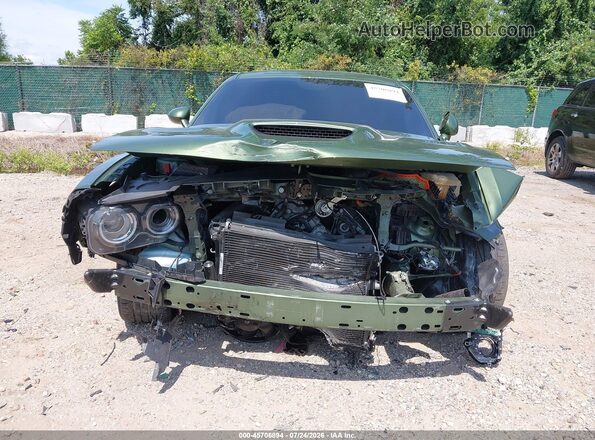 2C3CDZFJ9MH627582 2021 DODGE CHALLENGER Зеленый Вид задней части салона