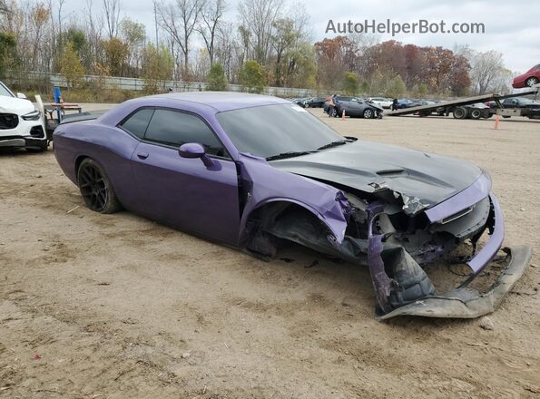 2C3CDZFJXJH334768 2018 DODGE CHALLENGER Purple Передня права чверть