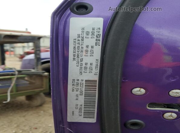 2C3CDZFJXJH334768 2018 DODGE CHALLENGER Purple Вид наклейки з VIN-кодом