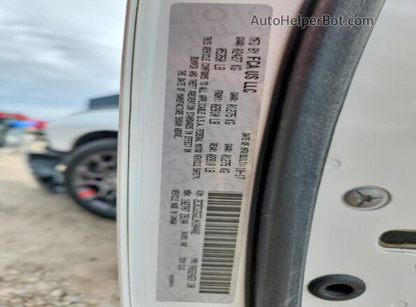 2C3CDZGG2JH184402 2018 DODGE CHALLENGER White VIN կոդի պիտակի տեսք
